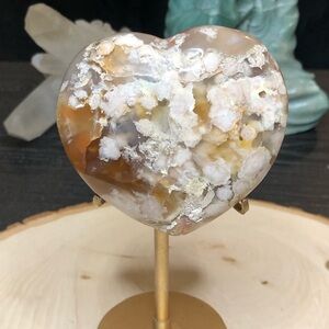 HUGE Flower Agate Heart!
